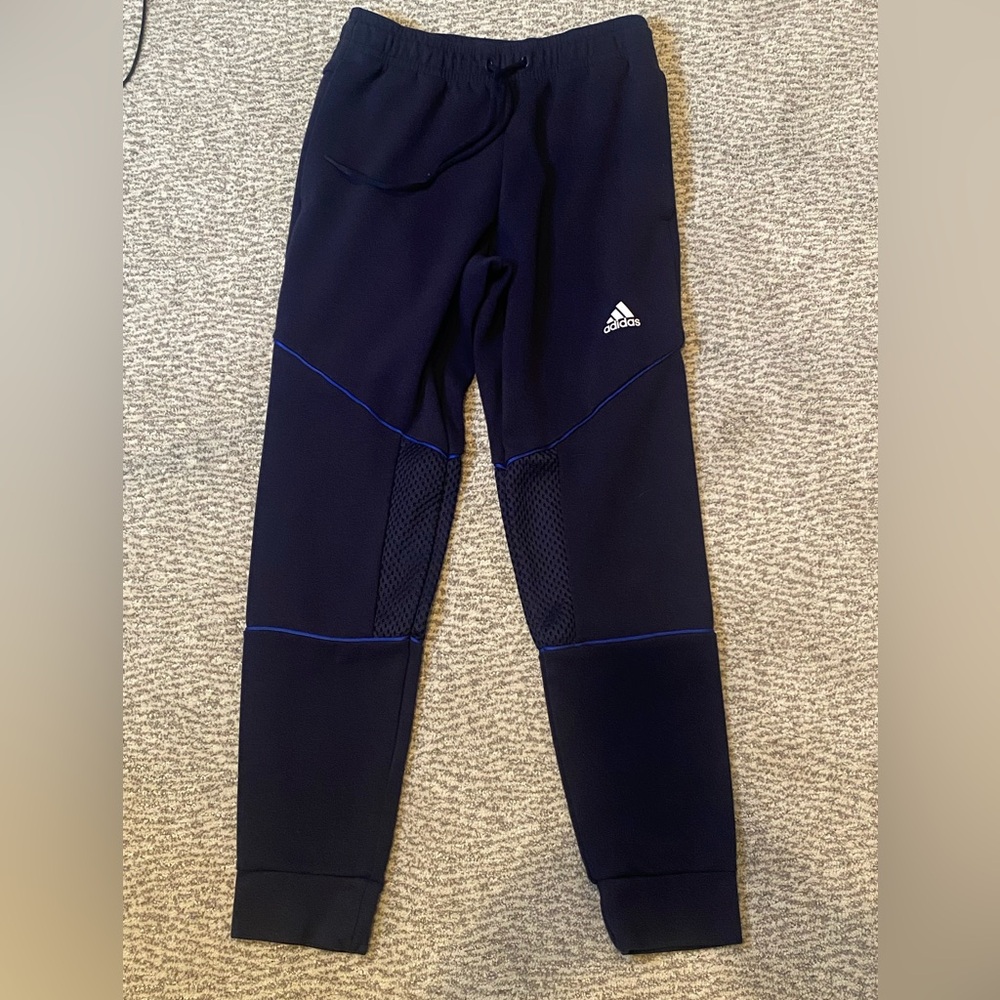 Adidas Navy Joggers with Mesh Detail Women’s Small